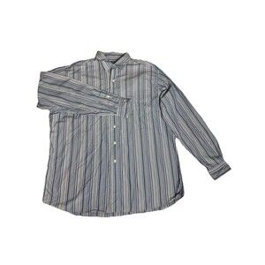 Polo Ralph Lauren Jerome Button Up Shirt Mens L Long Sleeve Blue White Stripe